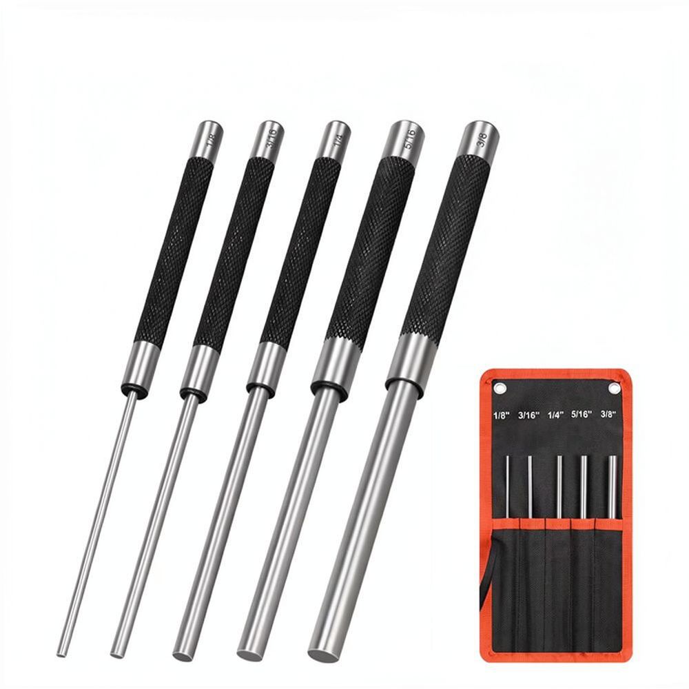 Hand Tools In Workshop - Precisie-puncheerset, gereedschap van verchroomd staal voor