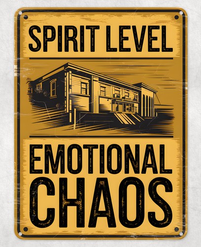 Spirit Level - Grappige Bouwer Waterpas Metalen Poster Wandbord